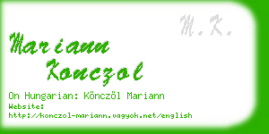 mariann konczol business card