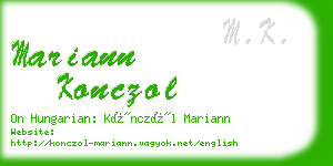 mariann konczol business card